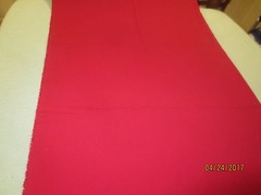 2004. DEEP RED CRANBERRY Polyester Blend Apparel & Craft Fabric-65″ x 3 1/4 Yds