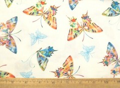 FAT QUARTER BUTTERFLIES DAISY MEADOWS BUTTERFLY FABRIC QUILTING TREASURES COTTON