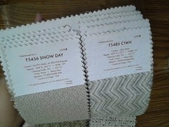 Fabric Sample Book Swatches – Blues, Greens 7.5″ x 3.5″ – 61 pcs. Stripes Checks