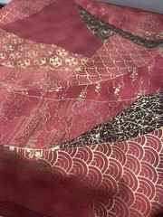 3 yards x 44″. Hoffman & Moda Fabrics.