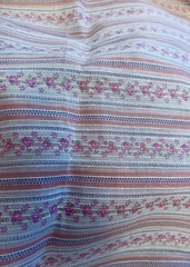 VTG Peter Pan Beautiful Pink Florals Stripes Raised Lines Dimity BTFQ