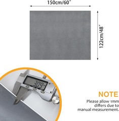 US Stock! 60″W Gray Suede Headliner Fabric Foam Backed for Car Inner Roof Repair