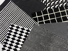 Amornphan 100% Printed Black Series Cotton Bundles Quilting Fabric for