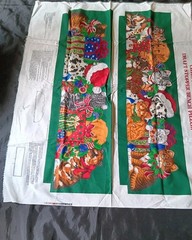 Christmas Friends Sofa Pillow Draft Stopper Cut And Sew Fabric Panel