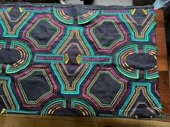 2+YDS Scalamandré Fabric Heavy Embroidery Blue Crewel KAYAPO PERROQUET 51″ x 88″