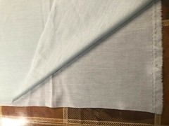 54″L x 62″W light aqua/mint green knit fabric remnant, medium weight & stretch