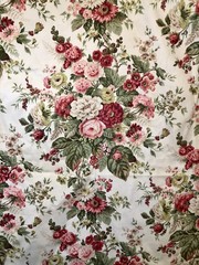 Waverly Original “Darlington” Scotch guard Floral Fabric 3.5 Yards Cottagecore