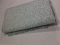 New Woven Tweed Bouclé Upholstery Fabric Teal Cream Vinyl Back 57″ x 63″