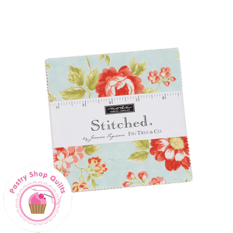 Moda STITCHED Fig Tree Quilting CHARM PACK 42- 5″ squares