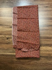Cotton Calico Fabric Mini Flowers on Rusty Brown 72in x 37in Wide