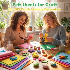 New Tegeme 100 Pcs 8 x 12 Inches Felt Fabric Sheet for Craft Thin Soft 20 Colors