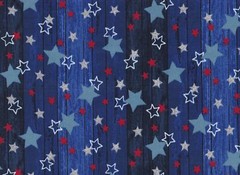 Fabric Traditions | Patriotic Red Blue Stars on Wood Stripe | Cotton YARD