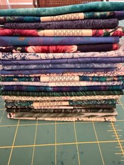 23 Fat Quarter Bundle fabric cotton quilt quilting blue green turquoise