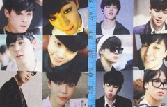 BTS Korean Band on 100% Cotton Fabric by the 1/4 Yard: 9″ x 57″ (K-pop) (Jimin)