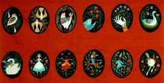 Cori Dantini 12 DAYS OF CHRISTMAS PANEL, 100% Quilting Cotton Fabric 24″ x 44″