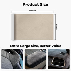 Premium Self-Adhesive Suede Fabric Wrap for Cars, Suede Car Interior Wrap for Da