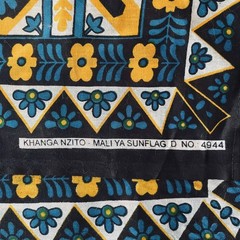 KANGA East African Fabric Material 42″ x 54″ Swahili Blessing Proverb Sunflag
