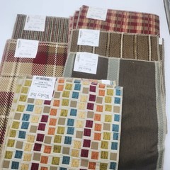 Wesley Hall lot of 6 vintage discontinued Fabric Samples 26″ x 22″