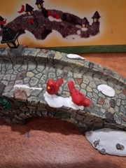 Jo Ann Fabrics Santas Workbench Bridge With Cardinals 2002