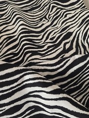 ZEBRA SKIN BLACK WHITE FABRIC BY YARD 42wide