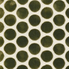Buttons Lilypad 1.75 inch Olive Green Velvet Polka Dot Regal Upholstery Fabric