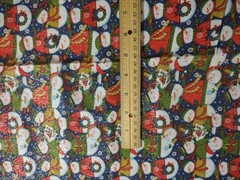 Lot of 5 Cotton Christmas Holiday Winter Prints Snowman 3+ yds total