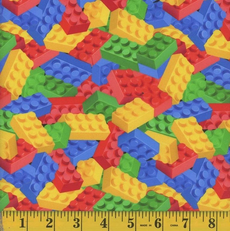 Cotton Building Blocks Color Stack Construction Toys Cotton Fabric Print D666.38