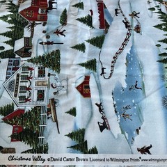 Christmas Valley Victorian Winter Snow Village Pine trees David Carter Brown 2 Y