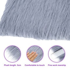 30″x30″ Pale Blue Faux Fur Square Fabric for Crafts, Gnomes, Animal Costumes