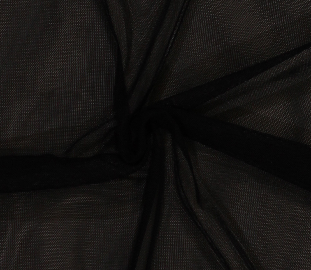 Black English Netting Polyester Mesh Net Fabric By the Yard D179.07