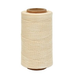 Waxed Thread 284 Yards 150D 0.8MM Leather Sewing 0.8 millimeters, Off-White