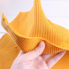 Tinakim Thick Rib Knit Fabric, Waistbands Cuff Hem Collar Sewing(Orange, 36X6In)