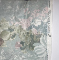 Vintage Floral House N Home Fabric 1990 -191a Green Print 7 Yards Nice