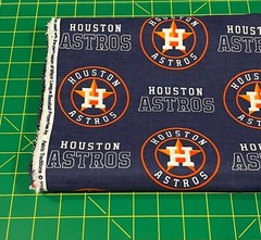 Houston Astros Fabric, HALF YARD, Baseball Sports Team 100% Cotton Fabric