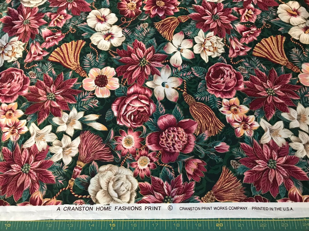 Floral 59” Wide 100% cotton fabric sold by the yard #640
