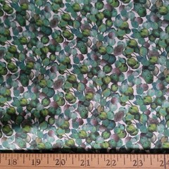 Liberty of London SILK CHIFFON – “Winter Berry” Tiny Berries in Shades of Green