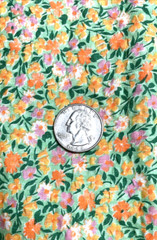 VTG 1970s TG&Y 3-1/2 Yards x 36″ Gingham Seersucker Fabric Tiny Colorful Flowers