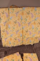 2.0+ Yards 3 Pieces Jo-Ann Fabric Elizabeth’s Garden Butterflies Flowers Yellow