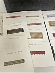 Large Lot of Samuel & Sons Fabric Lot of 100 Small Samples Carded