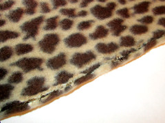 VELOUR ANIMAL PRINT fabric 144+ x 65″ selvage hemmed both sides (sew cab 4)