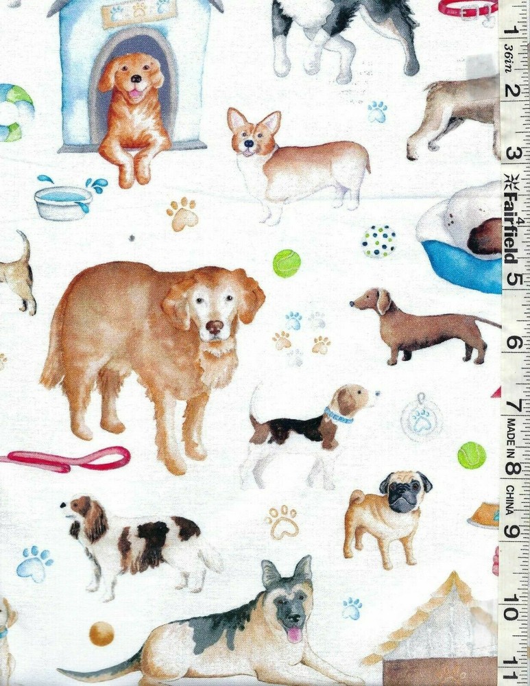 White Dogs Rule Think Pawsitive by Kanvas Studios bty