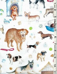 White Dogs Rule Think Pawsitive by Kanvas Studios bty