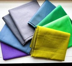 8 Pack 1/2 Yard Fabric Lot Cotton Fabric 4 Yards Total Blue Solid Colors