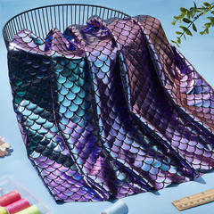 Mermaid Scales Fabric 39.4X59 Inch Sea Green Hologram 2 Way