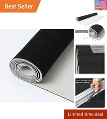 Black Suede Headliner Fabric 60″ L x 48″ W with Foam Backing Automotive Inter…