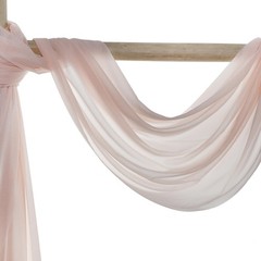 VDS Pack of 4 Panel 30 Inch X 20 Feet Chiffon Wedding Draping Fabric – Nude