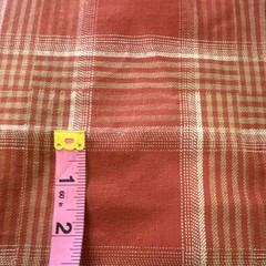 Red & Cream Plaid Cotton Fabric Piece – Cotton Material, 53”x 60”