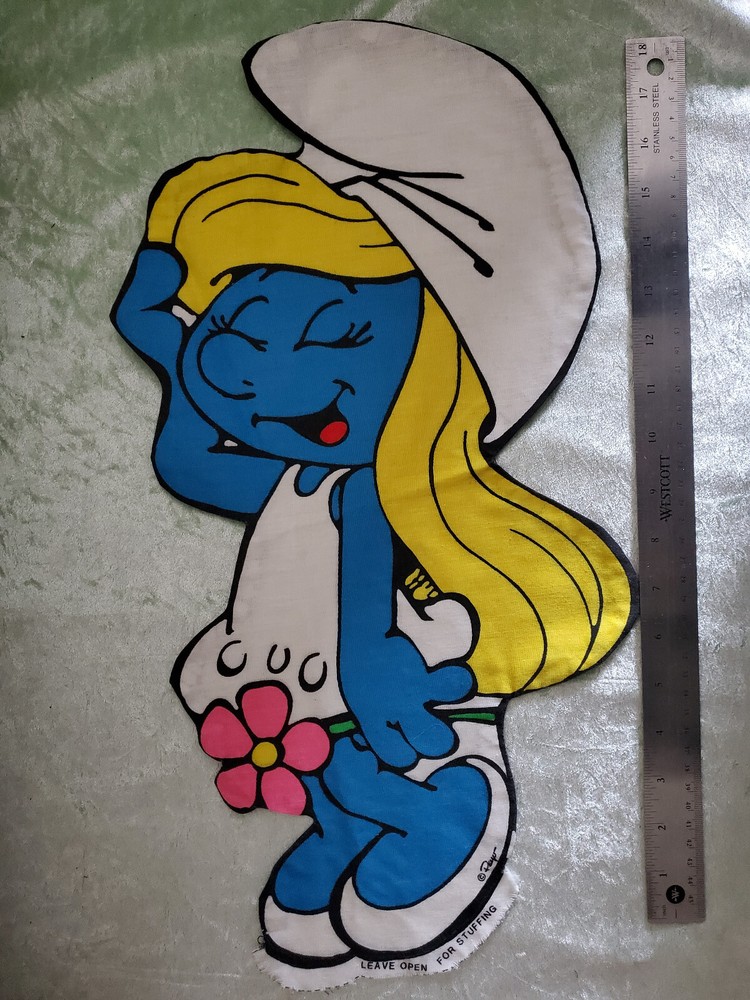 Vintage Smurfs Throw Pillow Form Pattern Cut and Sew Doll Set of 2
