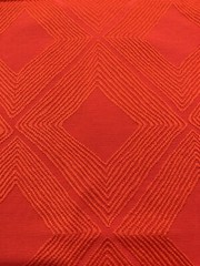 Gorgeous Large Red Fabric w/ Raised Diamond Stitching Within!!!