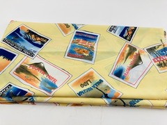 JoAnn Fabrics Yellow Hotels of the World Fabric 5 yards Beaches Italy Spain Japa